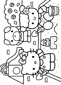 Hello Kitty - Kleurplaat023