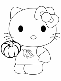 Hello Kitty - Kleurplaat025