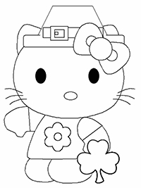 Hello Kitty - Kleurplaat026