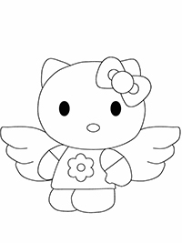 Hello Kitty - Kleurplaat028