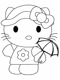 Hello Kitty - Kleurplaat030