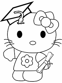 Hello Kitty - Kleurplaat032
