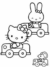 Hello Kitty - Kleurplaat034