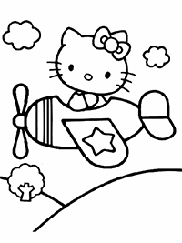 Hello Kitty - Kleurplaat037
