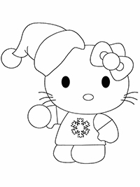 Hello Kitty - Kleurplaat038