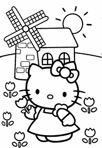 Hello Kitty - Kleurplaat039