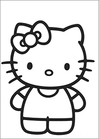 Hello Kitty - Kleurplaat041
