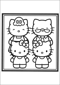 Hello Kitty - Kleurplaat043