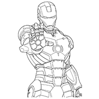 Iron Man - Kleurplaat005
