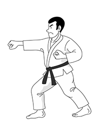 Judo - Kleurplaat006