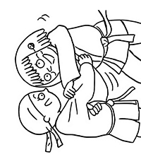 Judo - Kleurplaat014