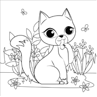 Kittens - Kleurplaat008