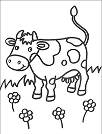 Koeien - Kleurplaat001