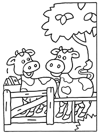Koeien - Kleurplaat003