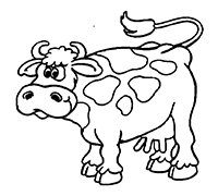Koeien - Kleurplaat021