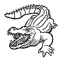 Krokodillen - Kleurplaat025