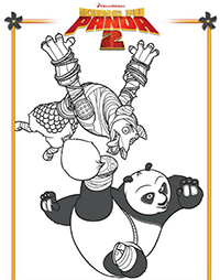 Kung Fu Panda - Kleurplaat011