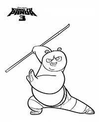 Kung Fu Panda - Kleurplaat046