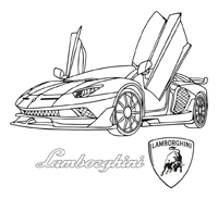 Lamborghini - Kleurplaat004