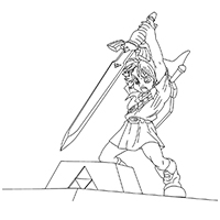 Legende Van Zelda - Kleurplaat012