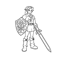 Legende Van Zelda - Kleurplaat015