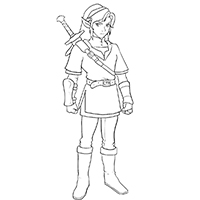 Legende Van Zelda - Kleurplaat018