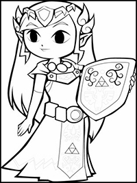 Legende Van Zelda - Kleurplaat020