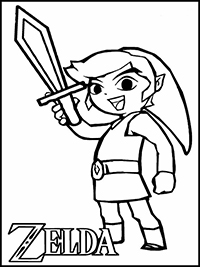Legende Van Zelda - Kleurplaat028