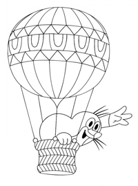 Luchtballon - Kleurplaat002