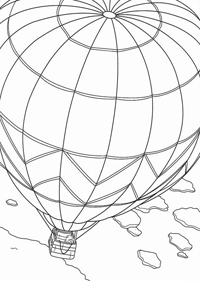 Luchtballon - Kleurplaat010