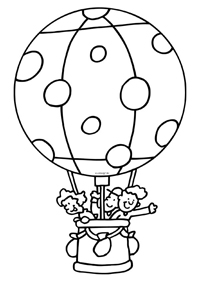 Luchtballon - Kleurplaat014