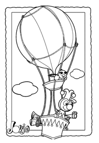 Luchtballon - Kleurplaat015