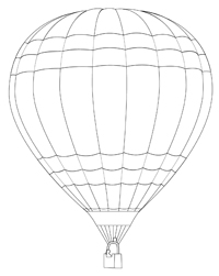 Luchtballon - Kleurplaat023