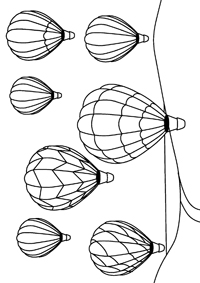 Luchtballon - Kleurplaat028