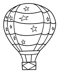 Luchtballon - Kleurplaat030