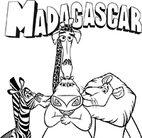 Madagascar - Kleurplaat007
