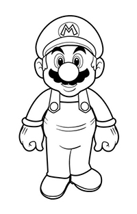 Mario Bros - Kleurplaat013