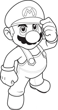 Mario Bros - Kleurplaat037