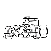 Max Verstappen F1 - Kleurplaat009