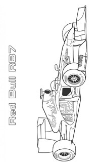 Max Verstappen F1 - Kleurplaat013