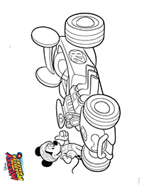 Mickey En De Roadster Racers - Kleurplaat001