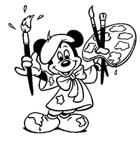 Mickey Mouse - Kleurplaat007