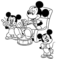 Mickey Mouse - Kleurplaat010