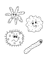 Micro Organismen - Kleurplaat012