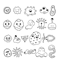 Micro Organismen - Kleurplaat013