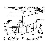 Minecraft - Kleurplaat004
