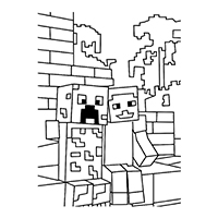 Minecraft - Kleurplaat007