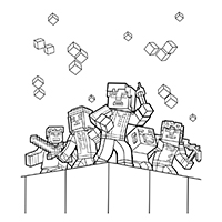 Minecraft - Kleurplaat010