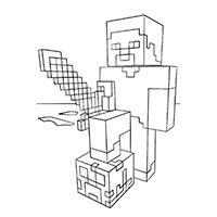 Minecraft - Kleurplaat024