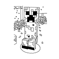 Minecraft - Kleurplaat032